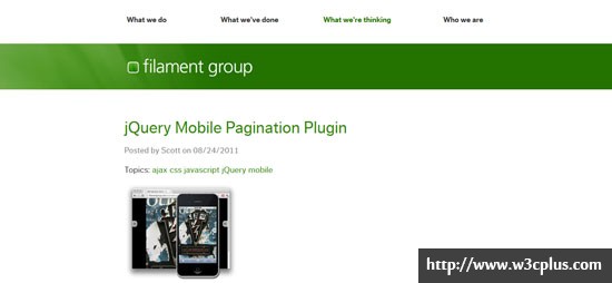 jQuery Mobile Pagination Plugin